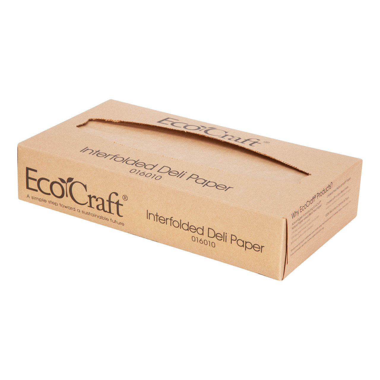 EcoCraft®  Interfolded dry wax deli paper -Natural - Dimensions 10.00 x 10.75 (016010)