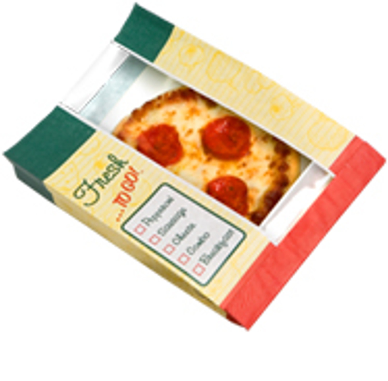 ToGo! window pizza bag & tray Pizza bag with window & tray - Color “Fresh ToGo!” white - Dimensions 7.50 x 2.00 x 11.00 (300306) ToGo! window pizza bag & tray Pizza bag with window & tray - Color “Fresh ToGo!” white - Dimensions 7.50 x 2.00 x 11.00 (300306)
