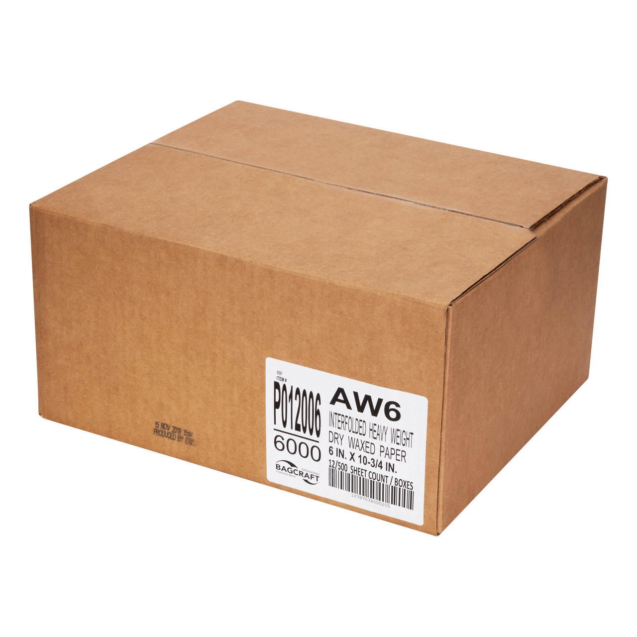 ArtisanWax® interfolded heavy dry wax deli paper  - Color White - Dimensions 6.00 x 10.75 (P012006)
