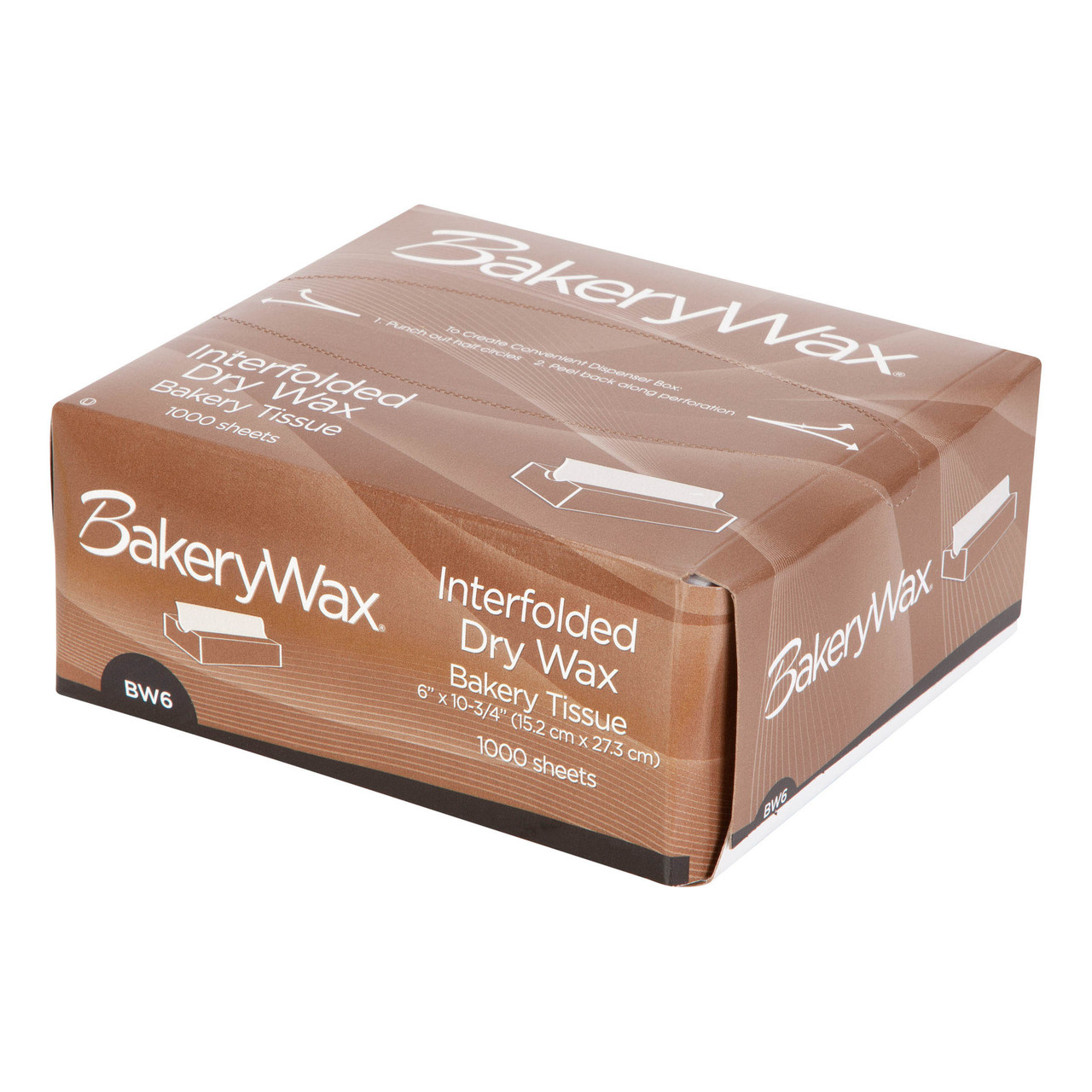 BakeryWax® interfolded dry wax tissue BW6 - Color White - Dimensions 6.00 x 10.75 (P010006)