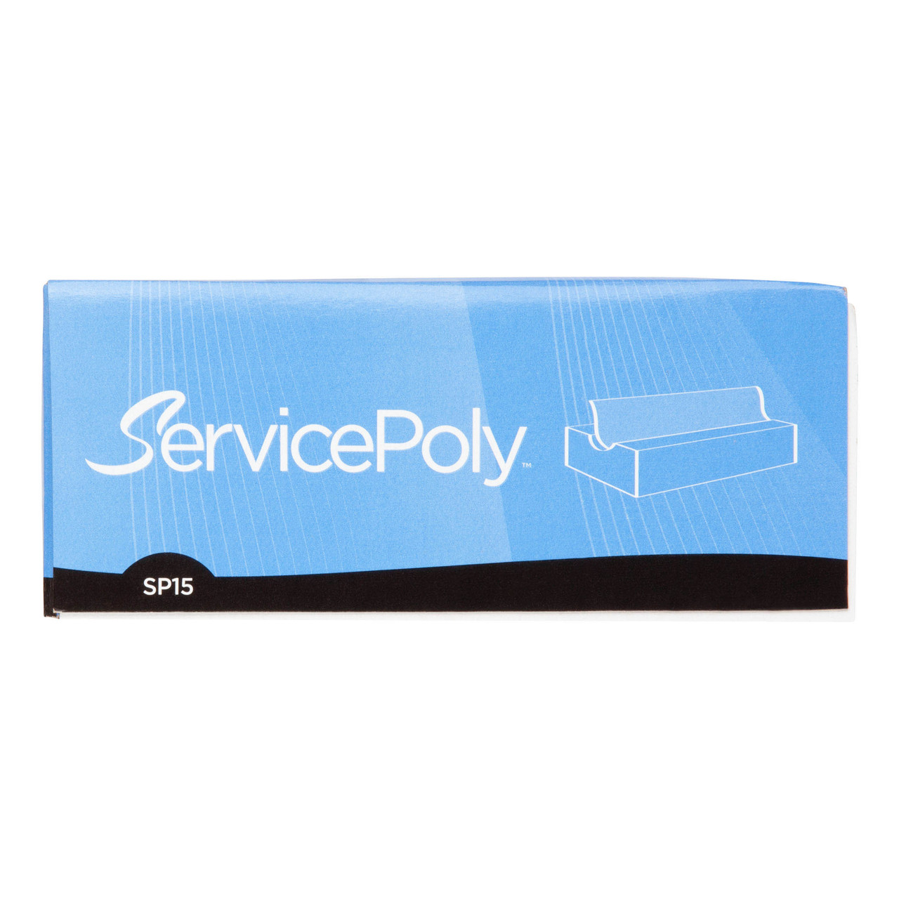 ServicePoly® interfolded sheets pick up sheet SP15 - Color Clear - Dimensions 15.00 x 10.75 (P014015)