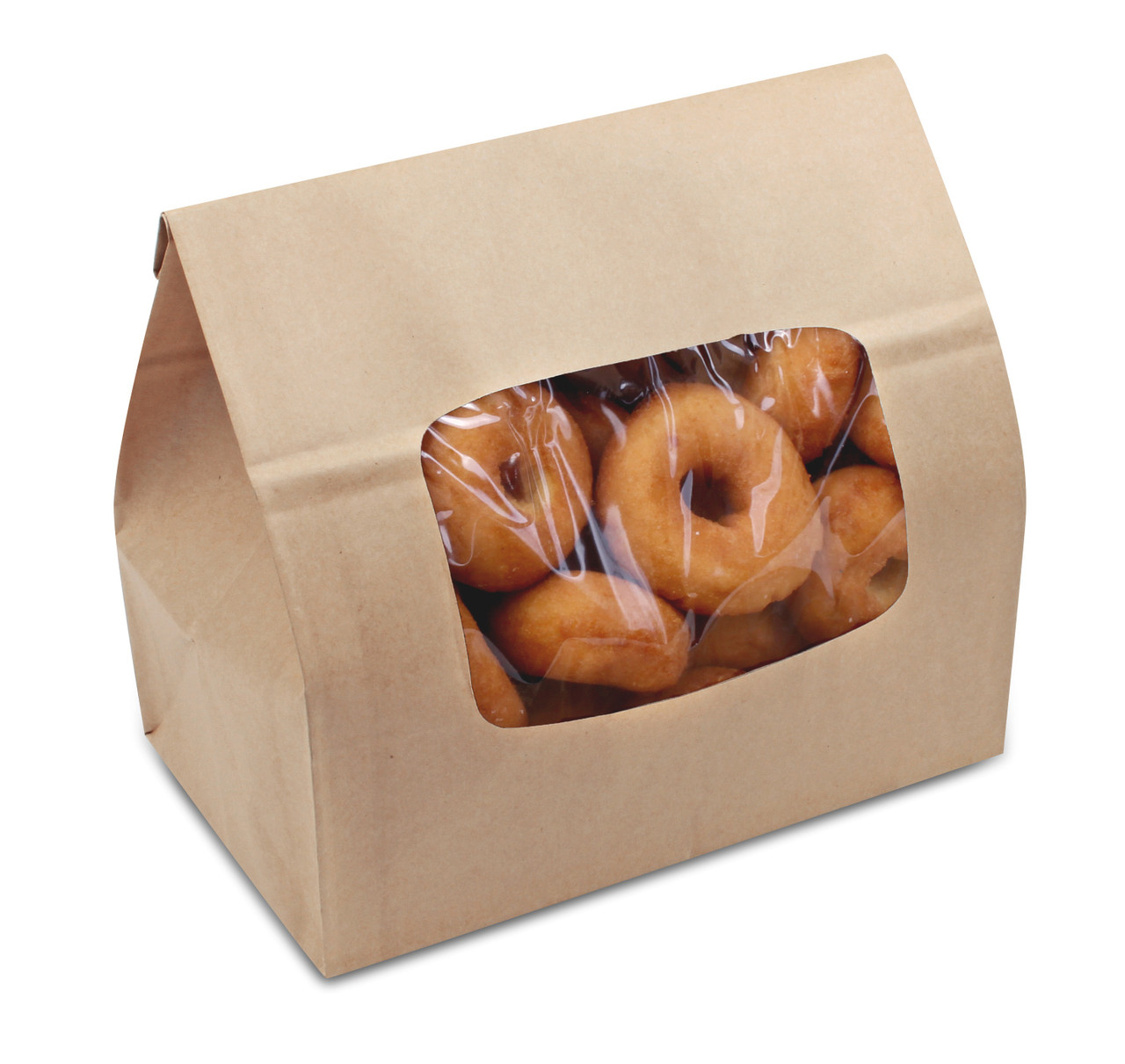 EcoCraft®window bag w/tac closure - Color Natural - Dimensions 8.25 x 5.25 x 10.75 (300789) EcoCraft®window bag w/tac closure - Color Natural - Dimensions 8.25 x 5.25 x 10.75 (300789)