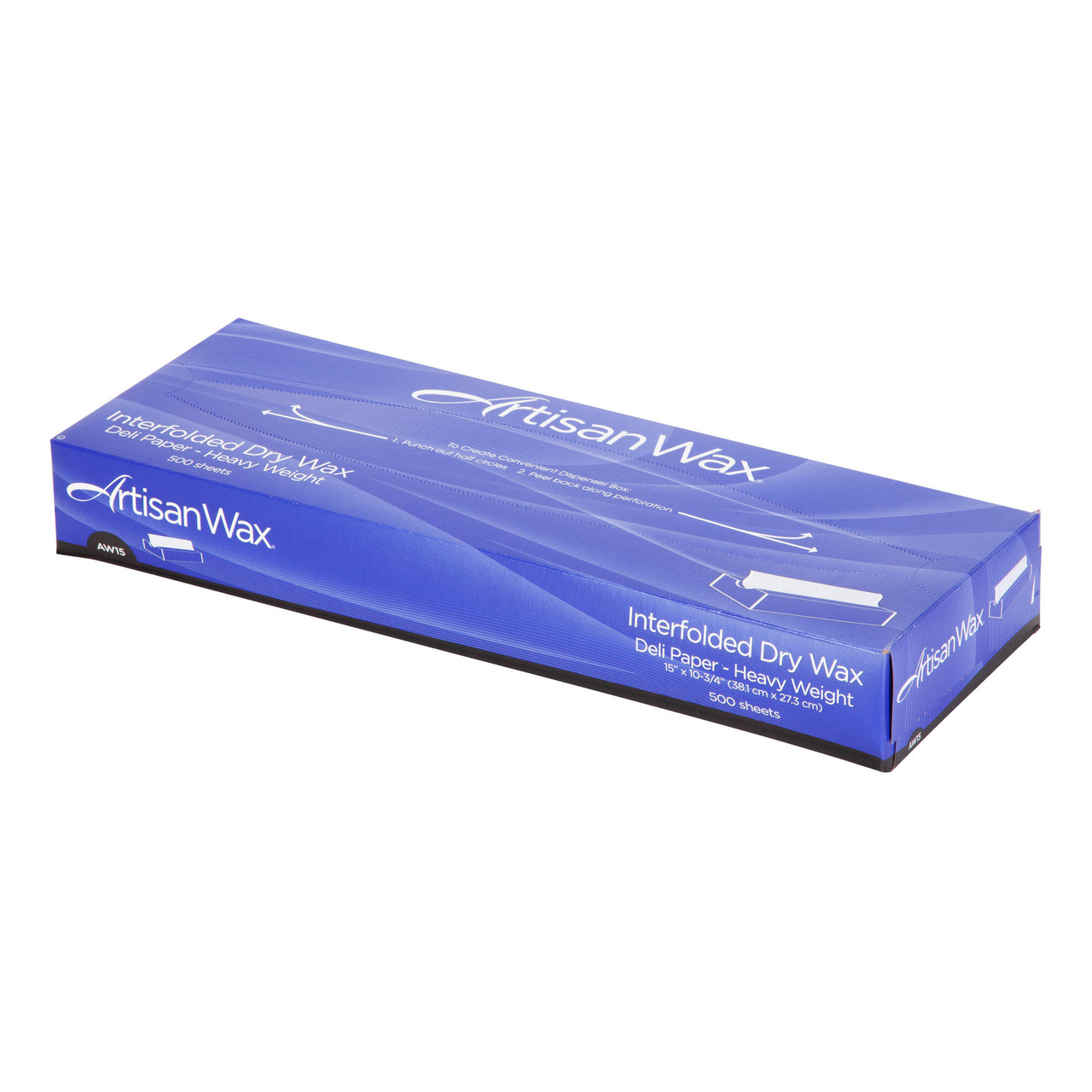 ArtisanWax interfolded heavy dry wax deli paper AW15 - Color White - Dimensions 15.00 x 10.75 (P012015)