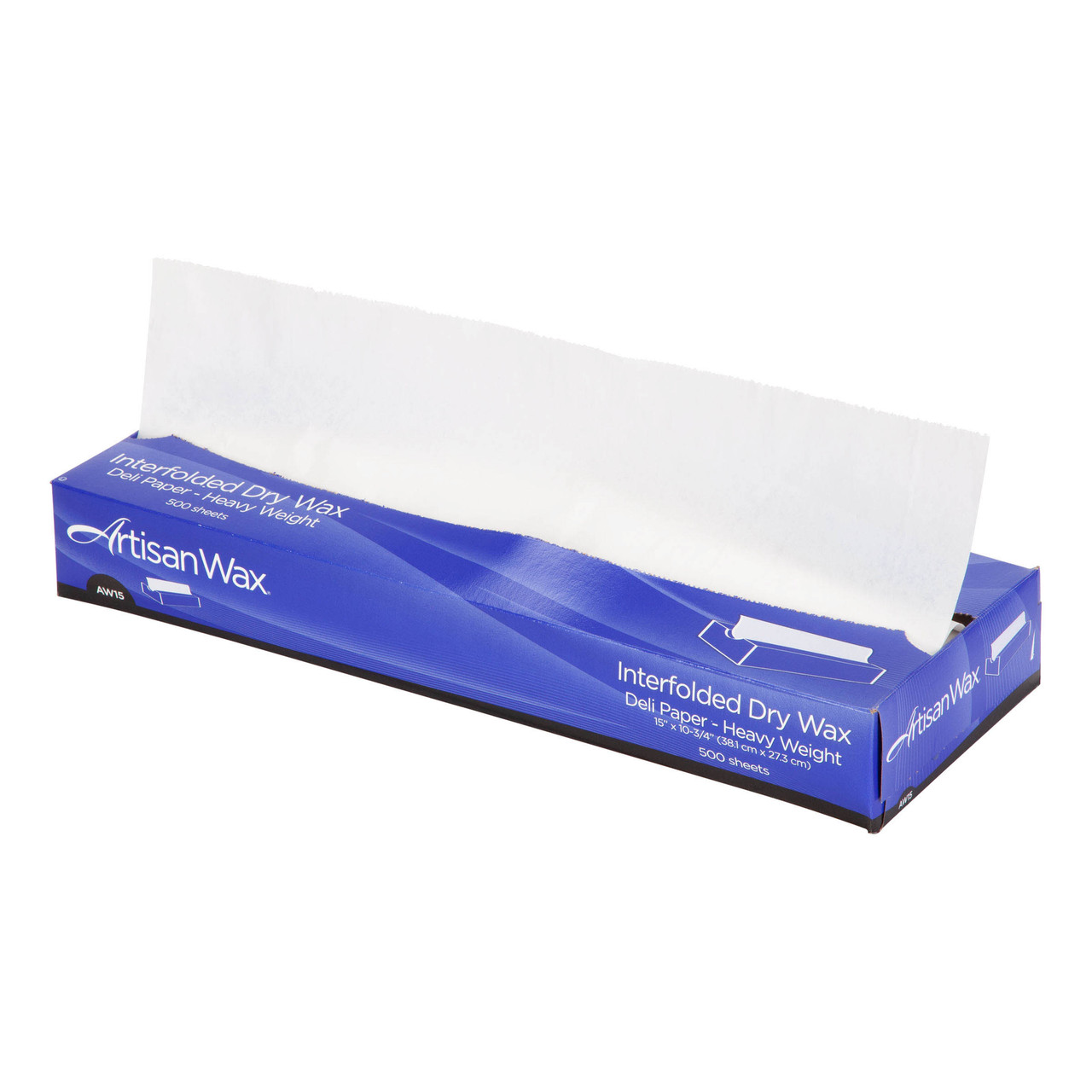 ArtisanWax interfolded heavy dry wax deli paper AW15 - Color White - Dimensions 15.00 x 10.75 (P012015)
