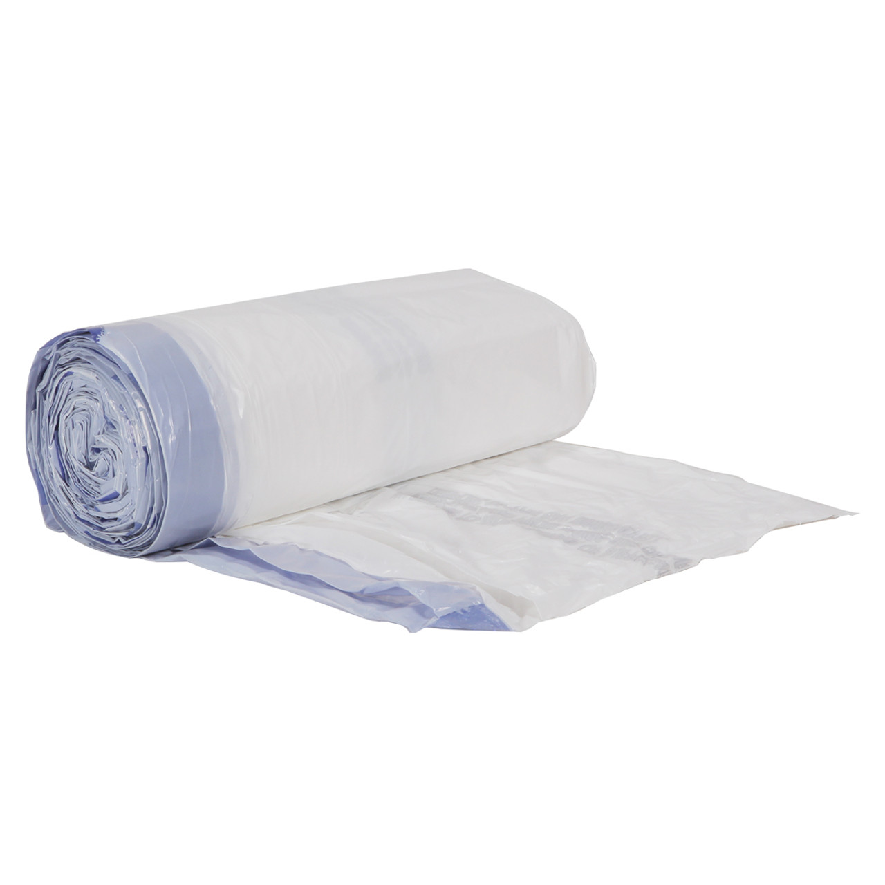 Blue Collar® Stock Convenience Pack Can Liners - 8-10 Gal 24 x 28 LLDPE 0.80 Mil White 2/40 Rolls (N4828EW RC1)
