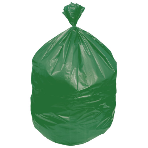 Eco Blend® Max Can Liners - 60 Gal 38 x 58 PCR LLDPE 0.80 Mil Green Tint 5/20 Rolls (L7658TE ER1)