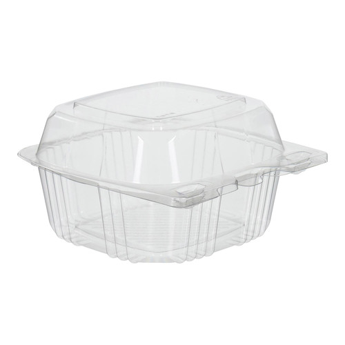 5”x 5” small clear clamshell container (12.5mil) (21267) 
