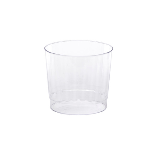 Classicware Fluted Tumbler Drinkware 9 fl oz 266ml Clear Rocks Squat Fluted Tumbler CCR9240