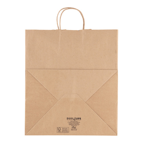 Super Royal Dubl Life® shopping bag 70# recycled kraft FSC BPI - 200 PK (87145) Super Royal Dubl Life® shopping bag 70# recycled kraft FSC BPI - 200 PK (87145)