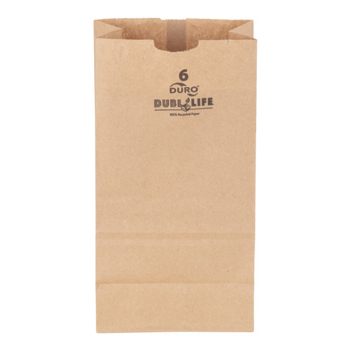 6# Dubl Life® SOS bag 35# recycled kraft FSC BPI - 500 PK (18406)