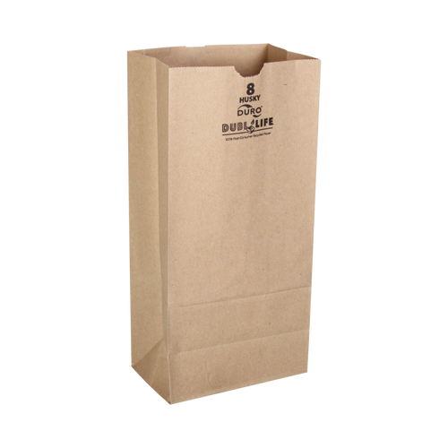 8# Dubl Life® Husky SOS bag 50# recycled kraft FSC BPI - 400 PK (70208)