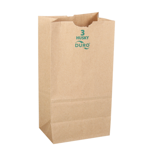 3# Dubl Life® Husky SOS bag 50# recycled kraft FSC BPI - 400 PK (70203)