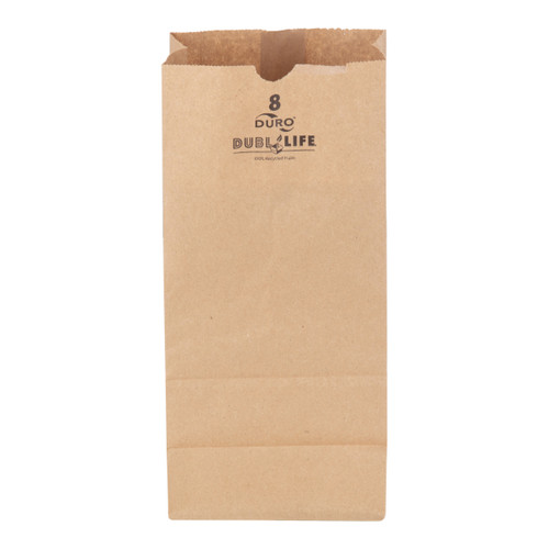 8# Dubl Life® SOS bag 35# recycled kraft FSC BPI - 500 PK (18408)