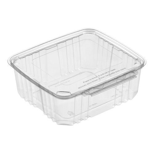 64 oz clear BreakAway™ bilingual container (5HG064-TV-F) 