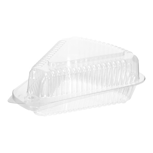 Clear shallow pie slice container (503200) 