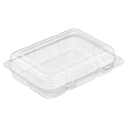 Shallow fluted clear dome, clear base (6) (2610) 