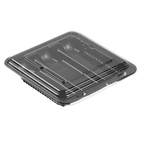 3-cavity cookie clear lid, black base (82406) 