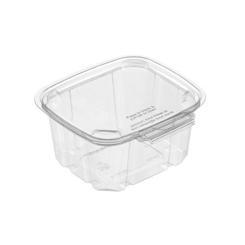 16 oz clear BreakAway™ bilingual container (5HG016-TV-F) 
