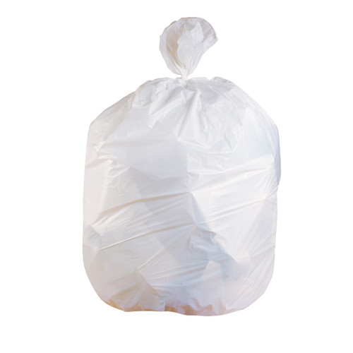 Extra Heavy LLDPE Can Liners - 12-16 Gal 24 x 32 LLDPE 0.50 Mil White 500i (H4832MW)