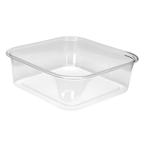 84 oz clear square tub, plain wall (5SE084-TB) 