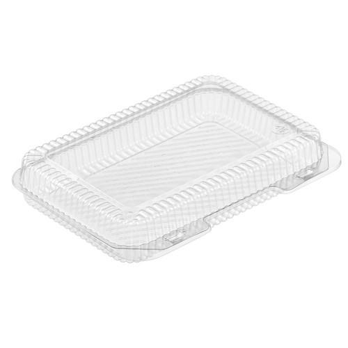 Clear shallow ribbed container (502130) 