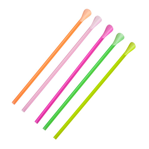 Touch Straws 9” Spoon Straws - 4 Neon Colors (TI92610)