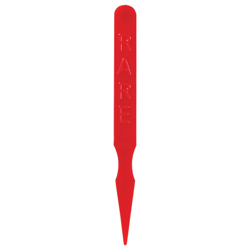 Spirit ® Picks & Utensils 3” Red: RARE Plastic Steak Marker (SPSMRARE3CT2M)