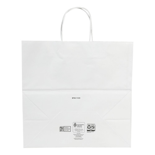 Jr. Mart shopping bag 65# virgin white SFI BPI - 250 PK (87281)