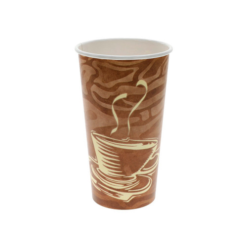 Pactiv Evergreen 20 oz. Paper Hot Cup, White, Swirl Print, 500 ct.