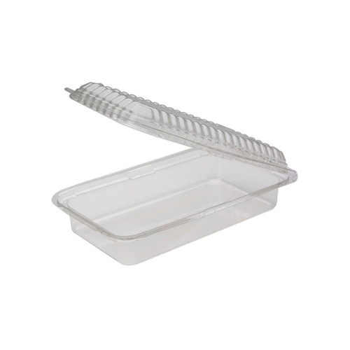 Pactiv Evergreen 8 x 4" PET Hinged Lid Container, Clear, 250 ct.