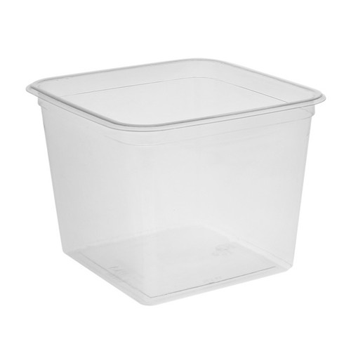 EarthChoice 6" Square RPET 60 oz. Container, Clear, 180 ct.