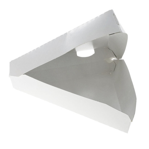 Pactiv Evergreen 8.26" X 6.56" Pizza Paperboard Hinged Lid Container, White, 500 ct.