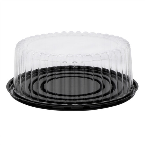 Pactiv Evergreen 3.25" Tall Fluted Dome for 7" Cake/8" Pie, Clear, 80 ct.