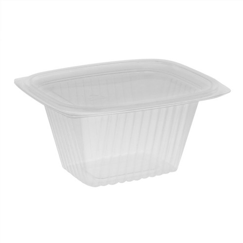 Pactiv Evergreen 5.9 x 4.9" 16 oz. Showcase OPS Deli Container and Lid, Clear, 252 ct.