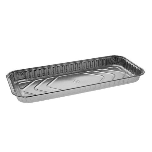 Pactiv Evergreen 12" X 5" Aluminum Danish Ribbed Sidewall Container, Silver, 500 ct.