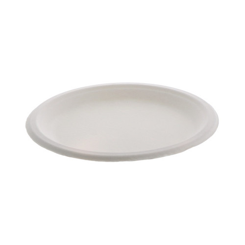 Sysco Earth Plus 9" PFAS-Free Compostable Fiber Blend Plate, White, 500 ct.