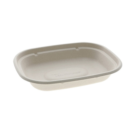 EarthChoice 20 oz. PFAS-Free Compostable Rectangle Fiber Blend Bowl, White, 400 ct.