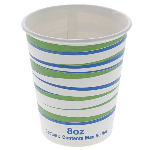 Sysco Trendz 8 oz. Paper Hot Cup, Trendz Print, 1,000 ct.