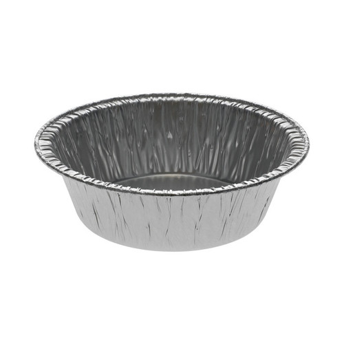 Pactiv Evergreen 4" Aluminum Medium Tart Pan, Silver, 3,000 ct.