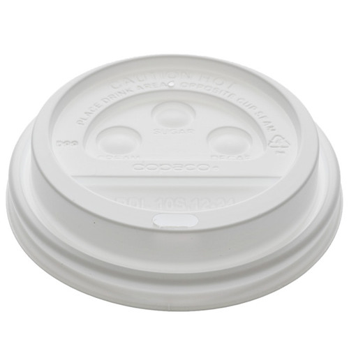 Sysco Classic Dome Lid for 10?24 oz. Paper Hot Cup, White, 1,000 ct.