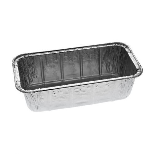 Pactiv Evergreen 1.5 lb. Aluminum Loaf Pan, Full Curl, Silver, 500 ct.