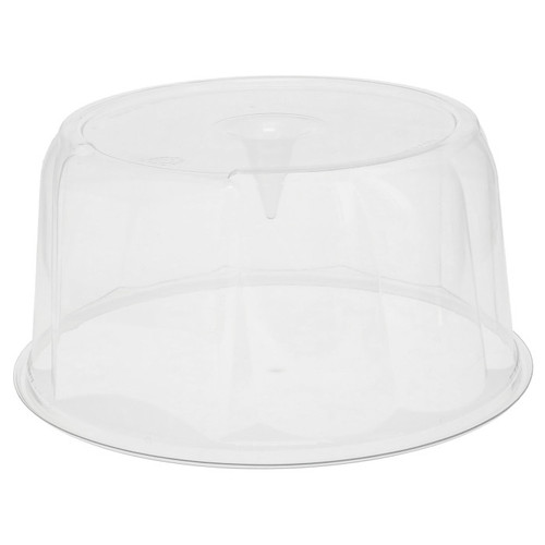 Pactiv Evergreen 4.375" Tall Swirl PET Dome with Spike for 6" Cake