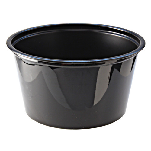 Fabri-Kal 4 oz. Polystyrene Portion Cups, Black, 2,500 ct.