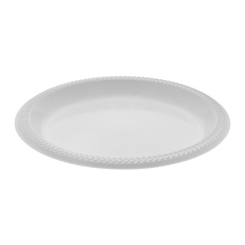 Pactiv Evergreen 7" Meadoware Impact HIPS Plate, UPC, White, 1,000 ct.