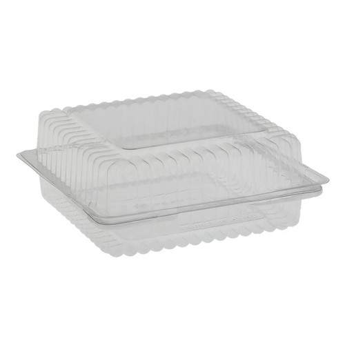 Pactiv Evergreen 6 X 6 X 2.4" Hinged Lid Bakery Container, Clear, 150 ct.