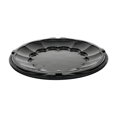 Sysco Classic 12" HIPS Catering Tray, Black, 25 ct.