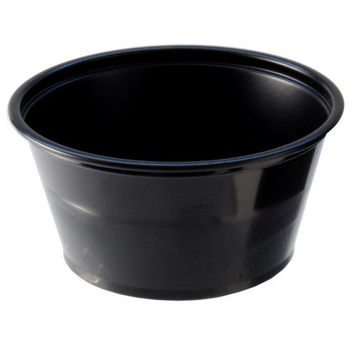 Fabri-Kal 2 oz. Polystyrene Portion Cups, Black, 2,500 ct.
