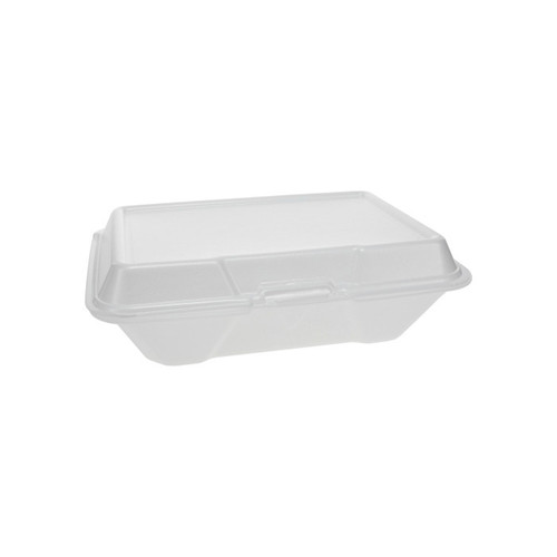 VBFMH96W - Victoria Bay 9 x 6.5 x 3" PS Foam Hinged Lid Rectangular Container, White, 150 ct.