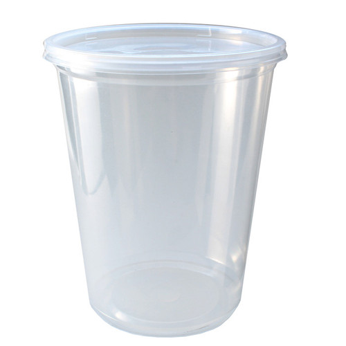 Pro-Kal 32 oz. Polypropylene Round Deli Containers and Lids Combo Pack, Clear, 250 ct.