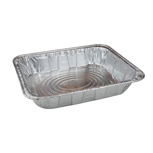 Pactiv Evergreen Half-Size Deep Heavy-Duty Aluminum Steam Table, Coated, Silver, 100 ct.
